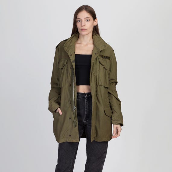Small Long 60s 70s Military M65 Hooded Field Jacket Men s Vintage Olive Drab Vietnam Era US Army M 65 Coat Etsy Canada