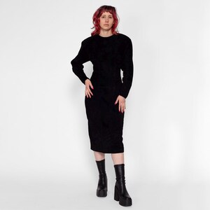 sriti mini dress in rose flock black Time Of My Life Applique Mini Dress Black main image 1