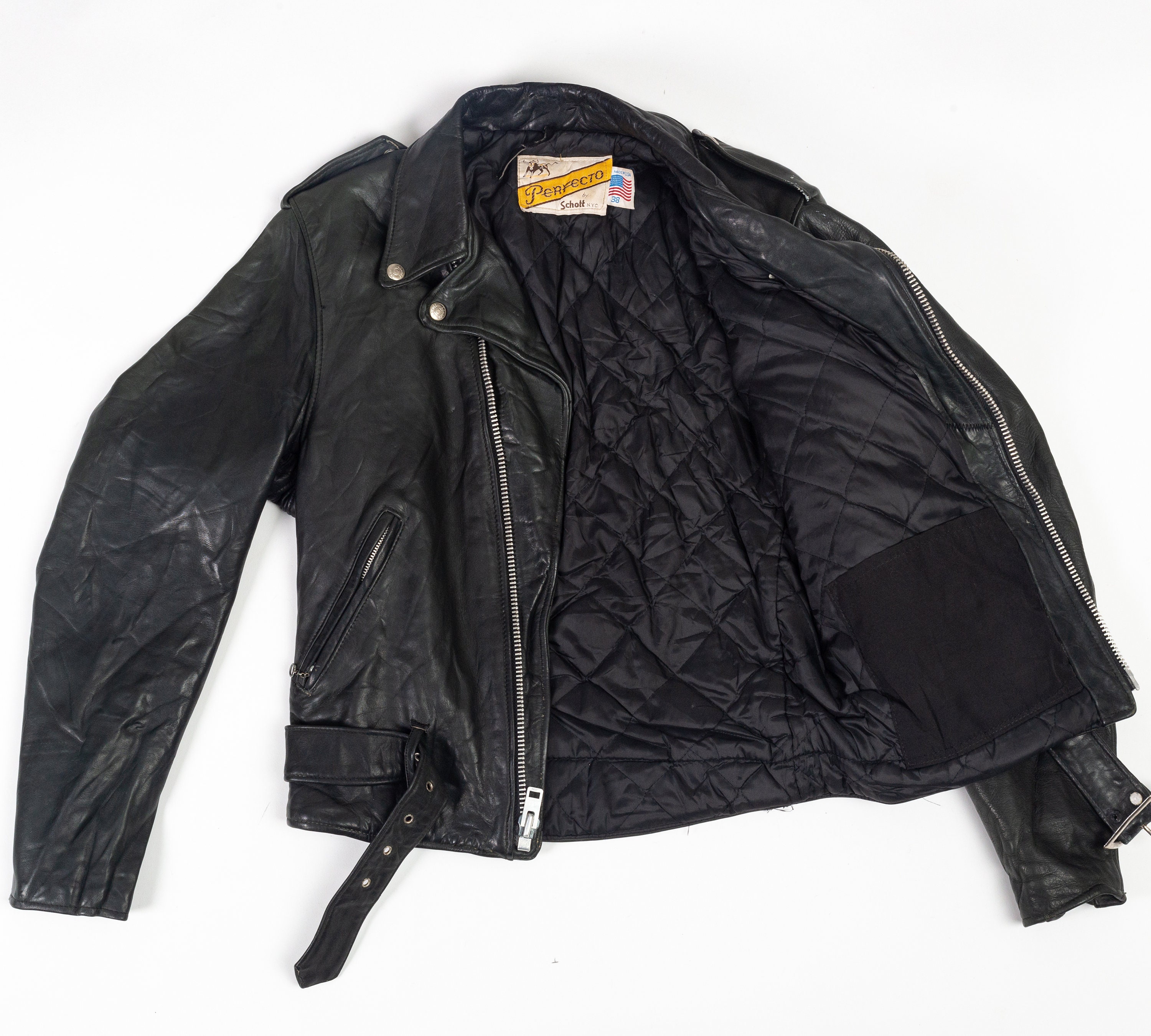 S 70s 80s Schott Perfecto Leather Moto Jacket Men's - Etsy