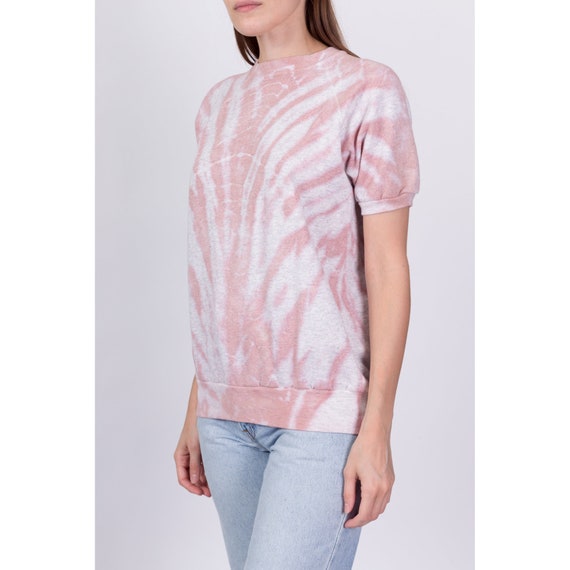 90s Pink Tie Dye Sweatshirt Top Small to Medium |… - image 4