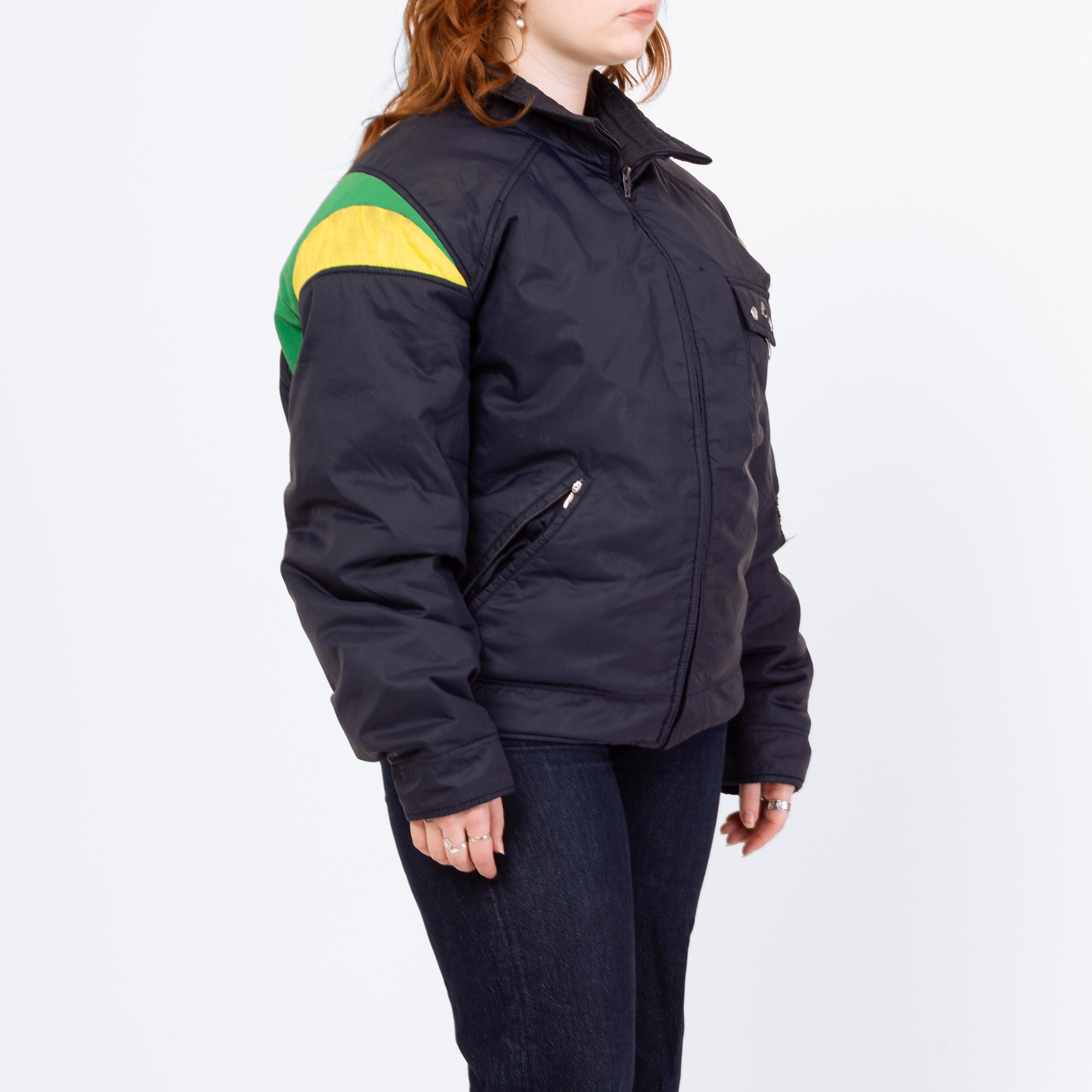 Vintage 70s 80s Roffe Down Feather Puffer Ski Jacket - Large