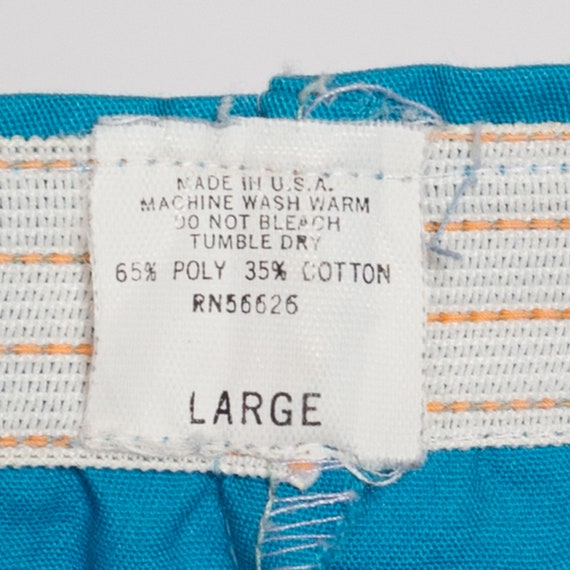 Med-Lrg 80s Blue Striped Track Shorts | Vintage H… - image 7