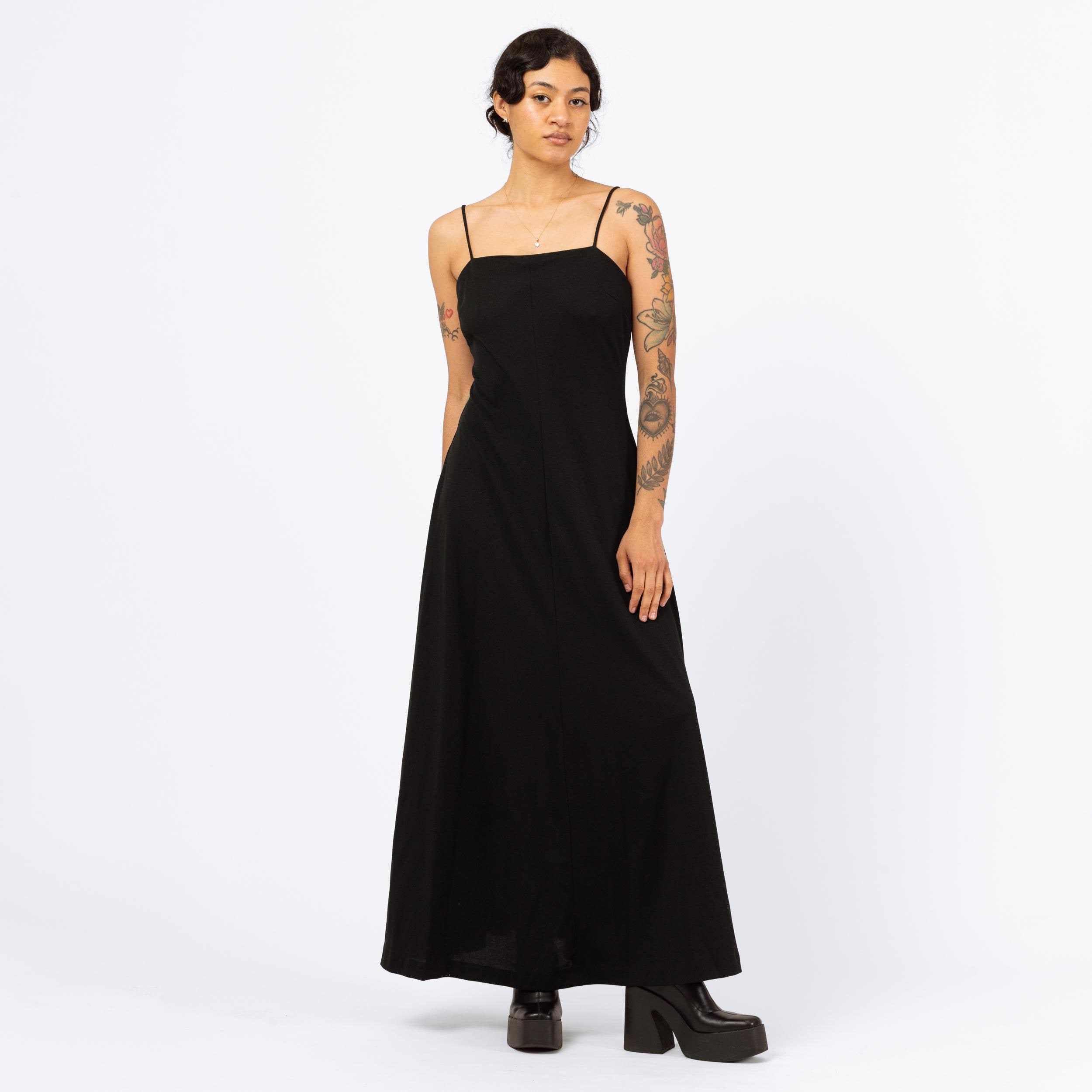 Spaghetti Strap Vintage Black Dress - Etsy