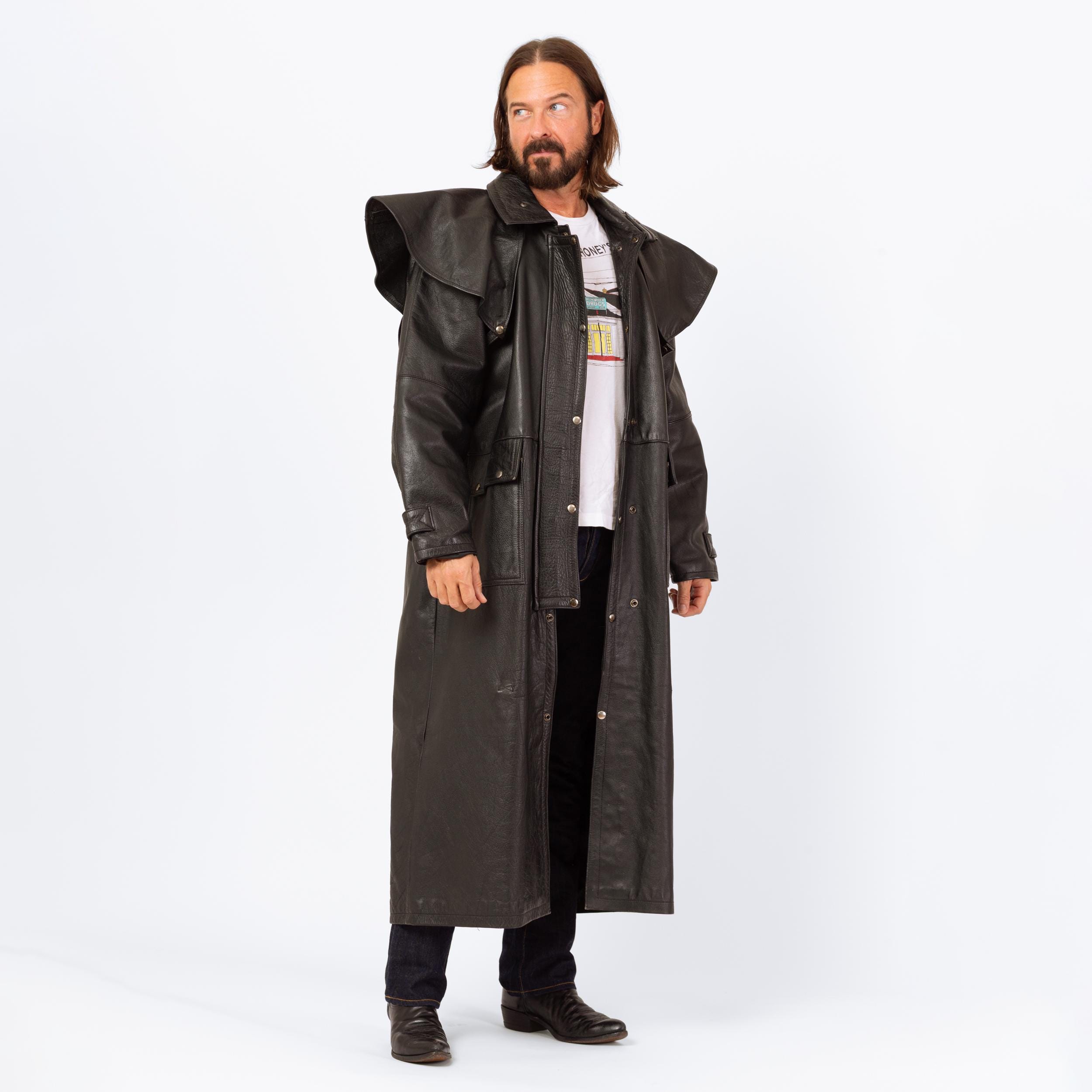 90's «Coat hanger » vintage デザイナーズ Vintage-90s-Men-Longline-Mac-