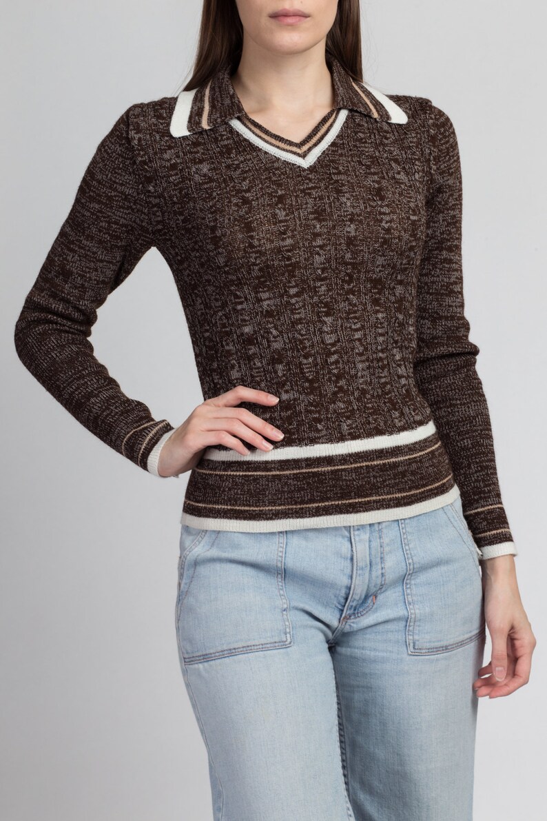 Classic Striped Collared Sweater