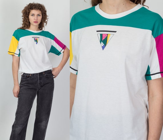 80s Tail Color Block Graphic Tee Men's 