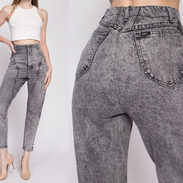 Women Ice Blue Acid Wash Mom Fit Jeans