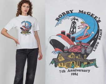 Vintage 1984 Bobby McGees Restaurant T Shirt Unisex Medium | 80s California Beach Graphic Tourist T Shirt