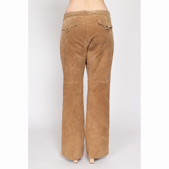 Medium 90s Tan Suede Western Trousers | Vintage M… - image 6