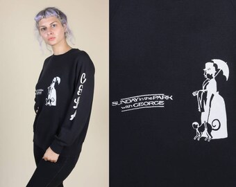 Vintage 'Sunday In the Park With George' Sweatshirt | 80s 90s CSLA Sondheim Theater Slouchy Pullover - Large
