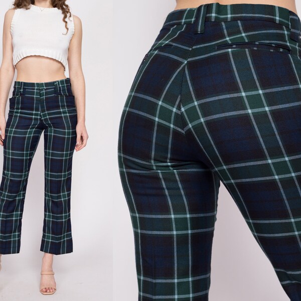 Vintage Plaid Flare Pants main image 0