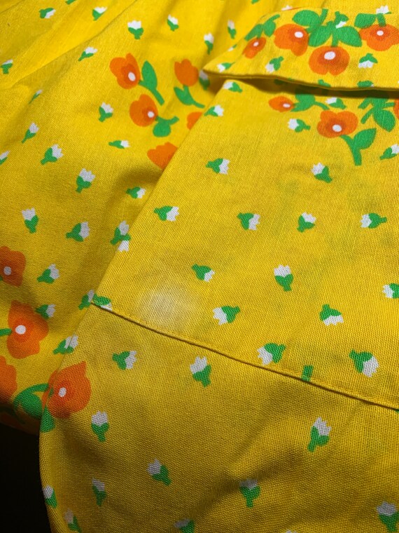 Small 60s Malia Honolulu Yellow Floral Pocket Dre… - image 7