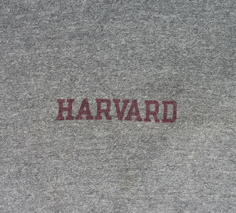 80s Harvard University Champion T Shirt Extra Large Vintage Heather Gray Graphic Collegiate Tee image 2