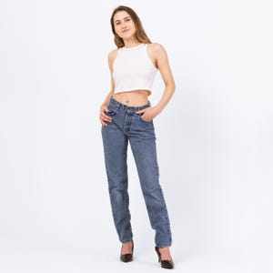 Vintage 90s Lee Mid Rise Stonewash Jeans - Extra Small | Grunge Relaxed Fit Denim Mom Jeans