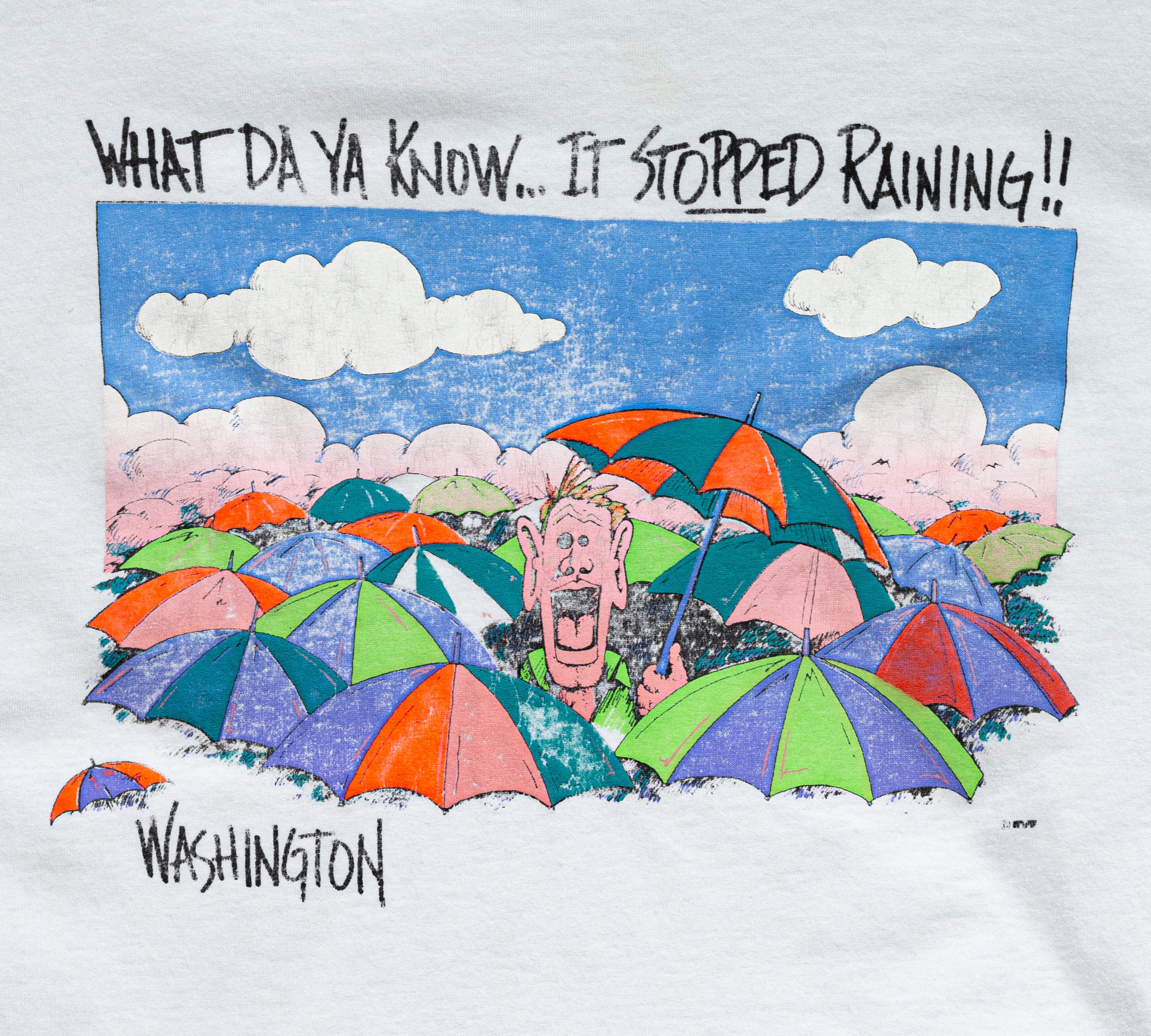 XL 90s Washington what Do Ya Know, It Stopped Raining Tee XL 90s Washington what Do Ya Know, It Stopped Raining Tee