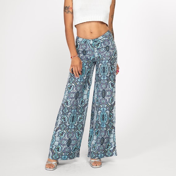 パンツ JACQUARD HALF FLARE PANTS (BLUE FLOWER) jacquard half flare pants (blue flower) – POPPY
