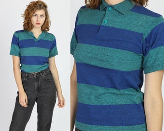 90s Striped Rugby Shirt - Extra Small | Vintage Boys Short Sleeve Polo Top