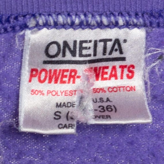 Small 90s Purple Patchwork Teddy Bear Sweatshirt … - image 7