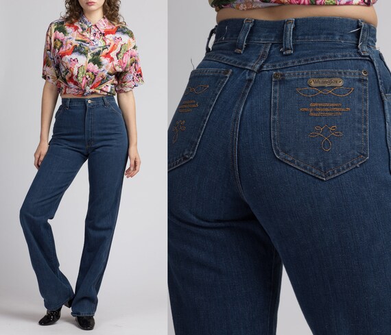70s Wrangler High Waisted Jeans - Extra Small | Vi
