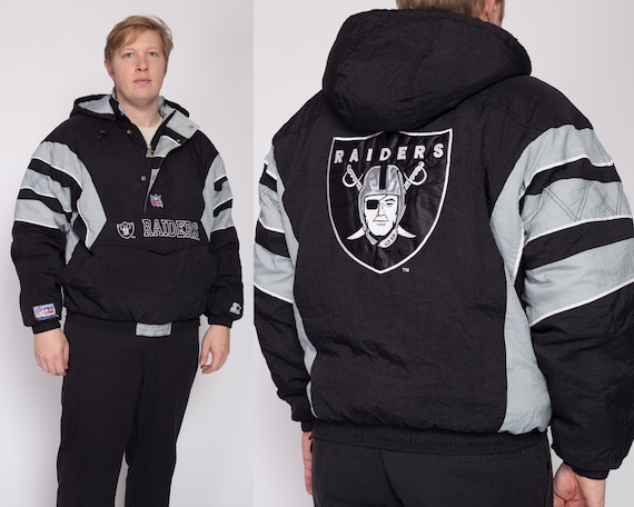 90s Raiders Starter Jacket - Men's XL | Vintage Pullover NFL