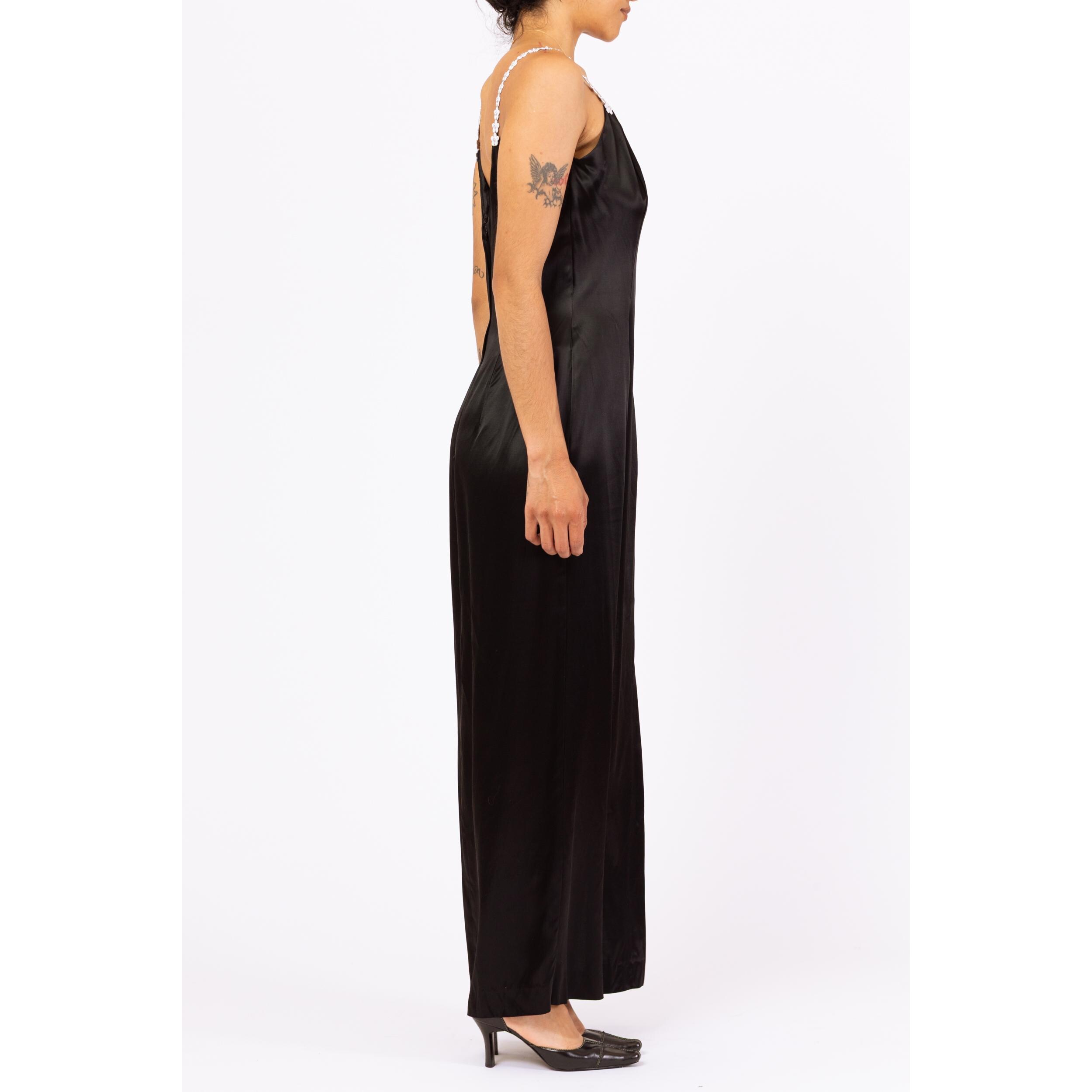jessica mcclintock black dress Vintage 90s Satin Flower Strap Maxi - Medium | Formal Evening Gown, Spaghetti Strap High Slit Party Dress Navy Maxi Dress - Trend: plus_holiday Shoe size:EU 37