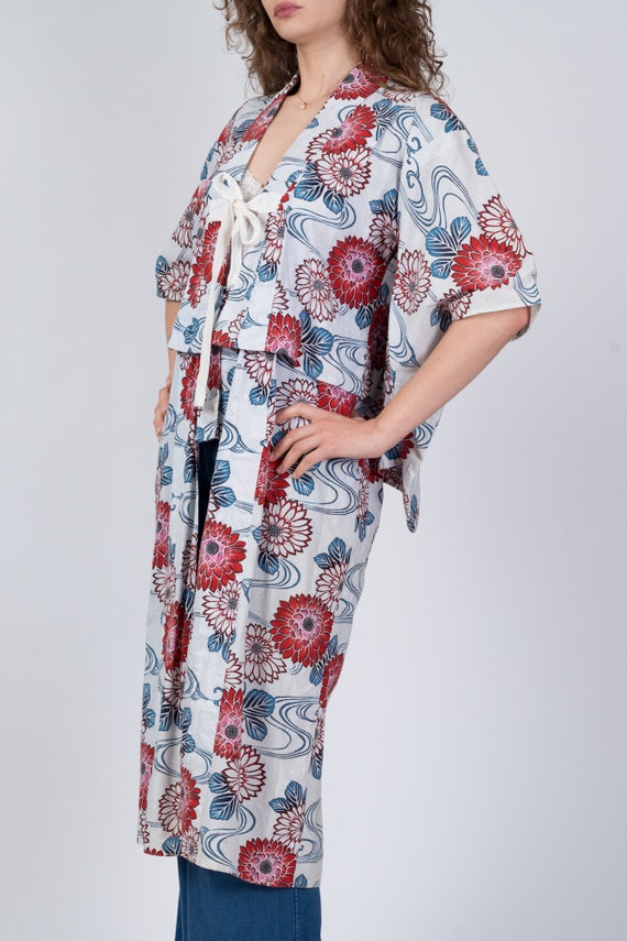 Sm-Med Vintage Floral Kimono | Boho Japanese Cott… - image 3