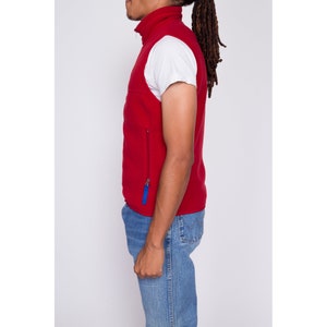 Small 90s Patagonia Synchilla Red Fleece Vest Vintage Zip Front Sleeveless Lightweight Jacket image 5