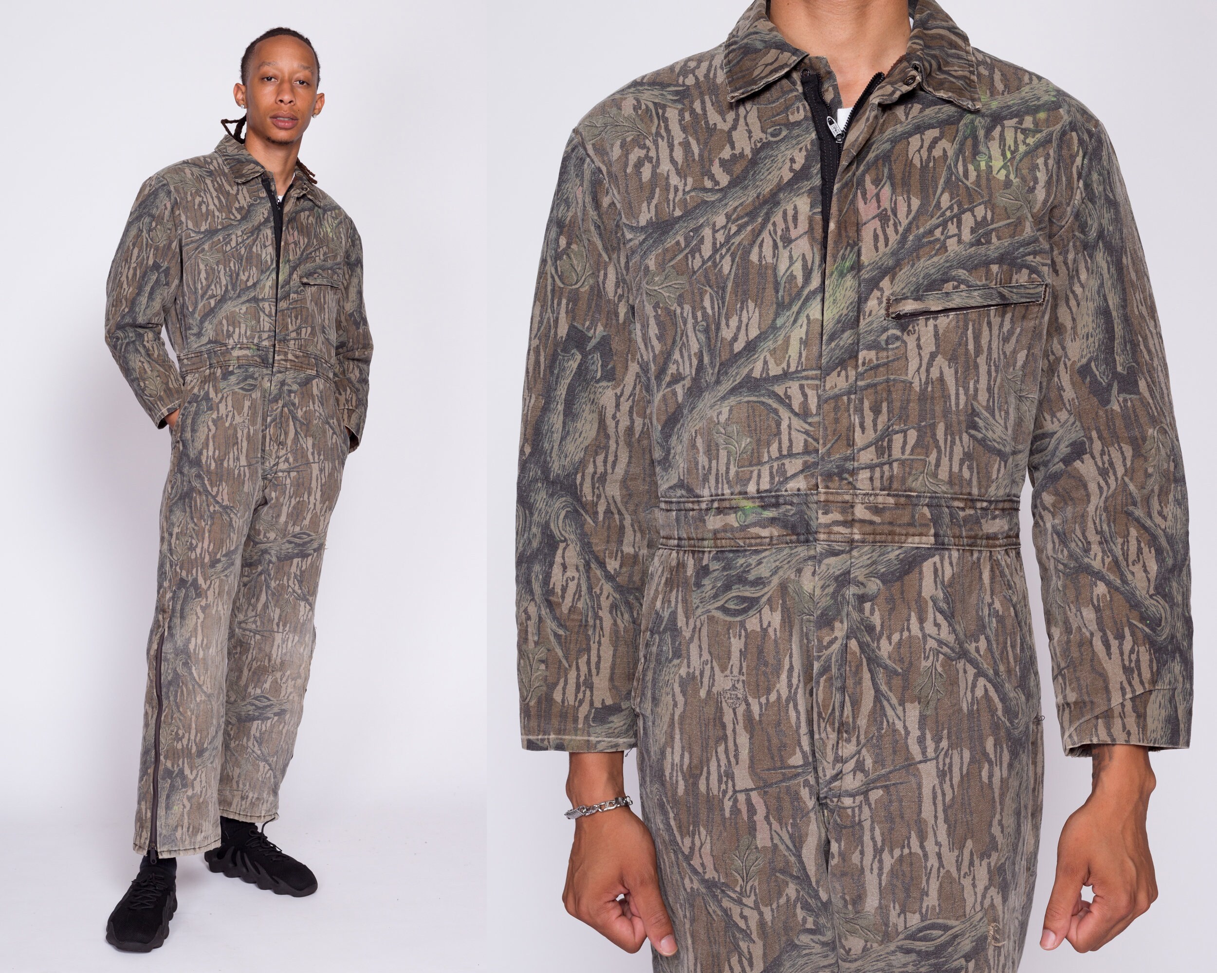 Combinaison Carhartt à motif camouflage à fermeture à glissière sur le  devant et à manches longues pour bébés filles