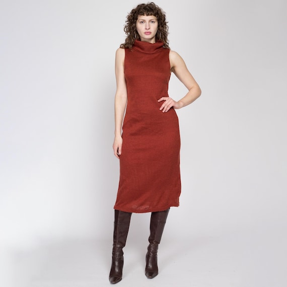 Burnt orange sweater dress hotsell