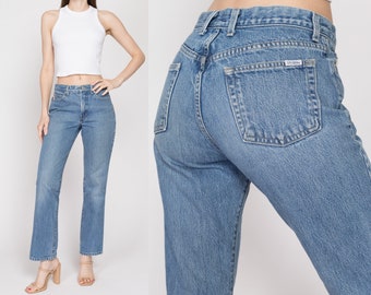 Pequeños años 90 Guess Mid Rise Straight Leg Jeans / Vintage Medium Wash Denim Mom Jeans