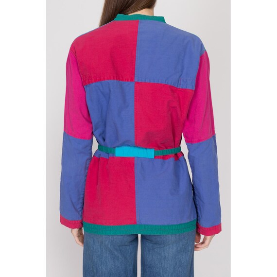 80s Nepalese Reversible Color Block Jacket - Larg… - image 9
