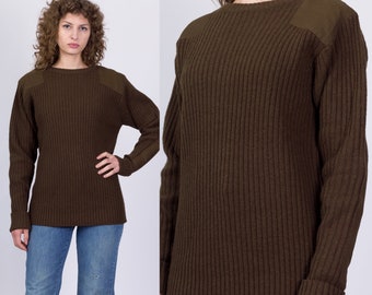 L.L. Bean Army Green Commando Sweater 