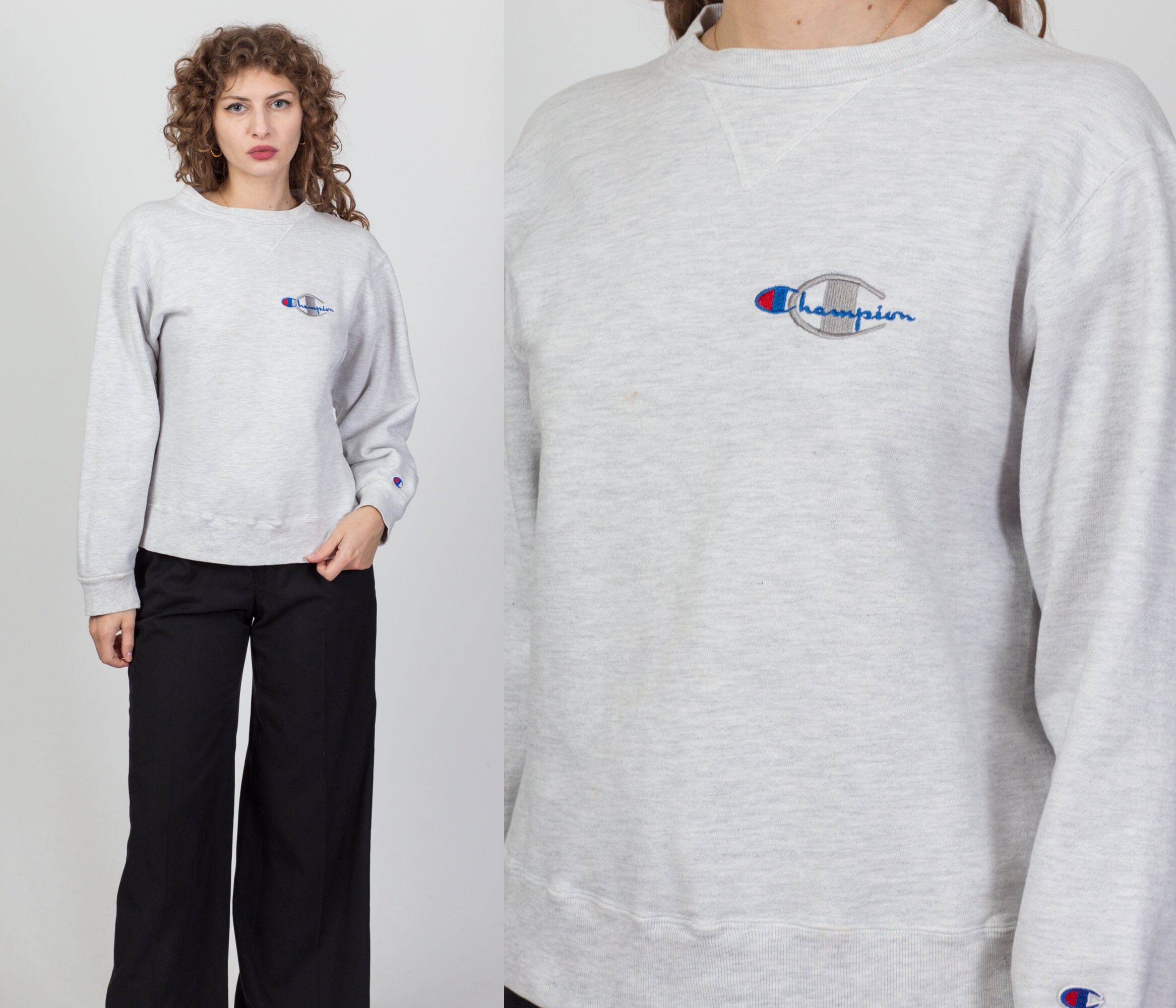Vintage Champion Made in USA Grey V 