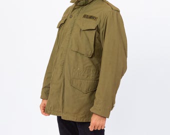 ジャケット・アウター vintage M65 modscoatUS army 70s 80s Vintage 70s M65 US Army Field Jacket - Small Long | OG 107 Hooded