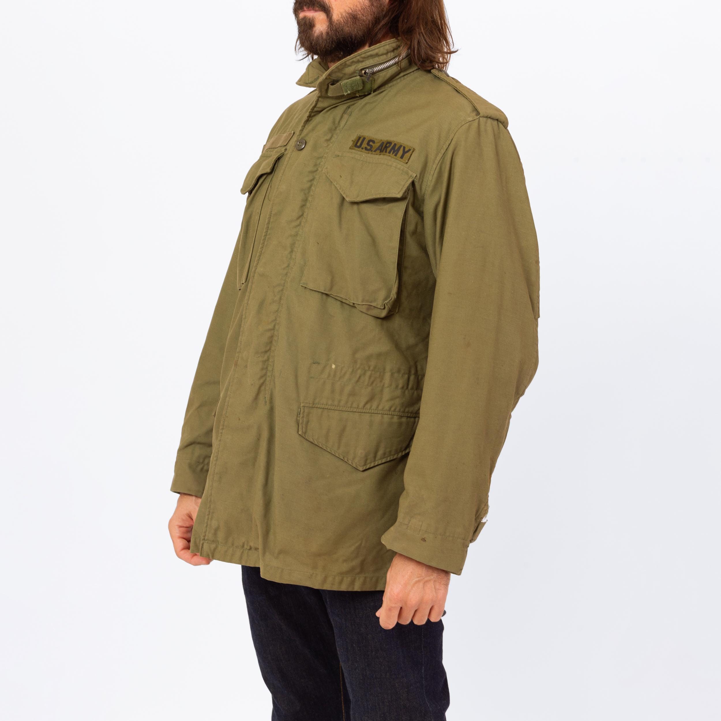 Vintage 70s M65 US Army Field Jacket - Small Long | OG 107 Hooded