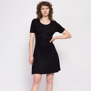 princess polly baby blue dress Sheer Embellished High-Neck Long Sleeve Mini Dress in Black - 4 main image 0