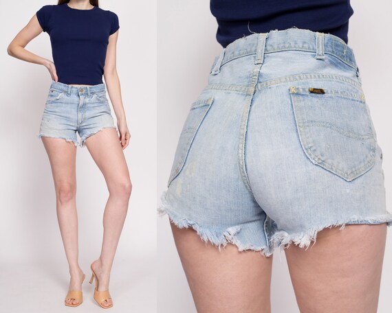 Sm med 60s 70s Lee Riders Cut off Jean Shorts 29 Waist Vintage