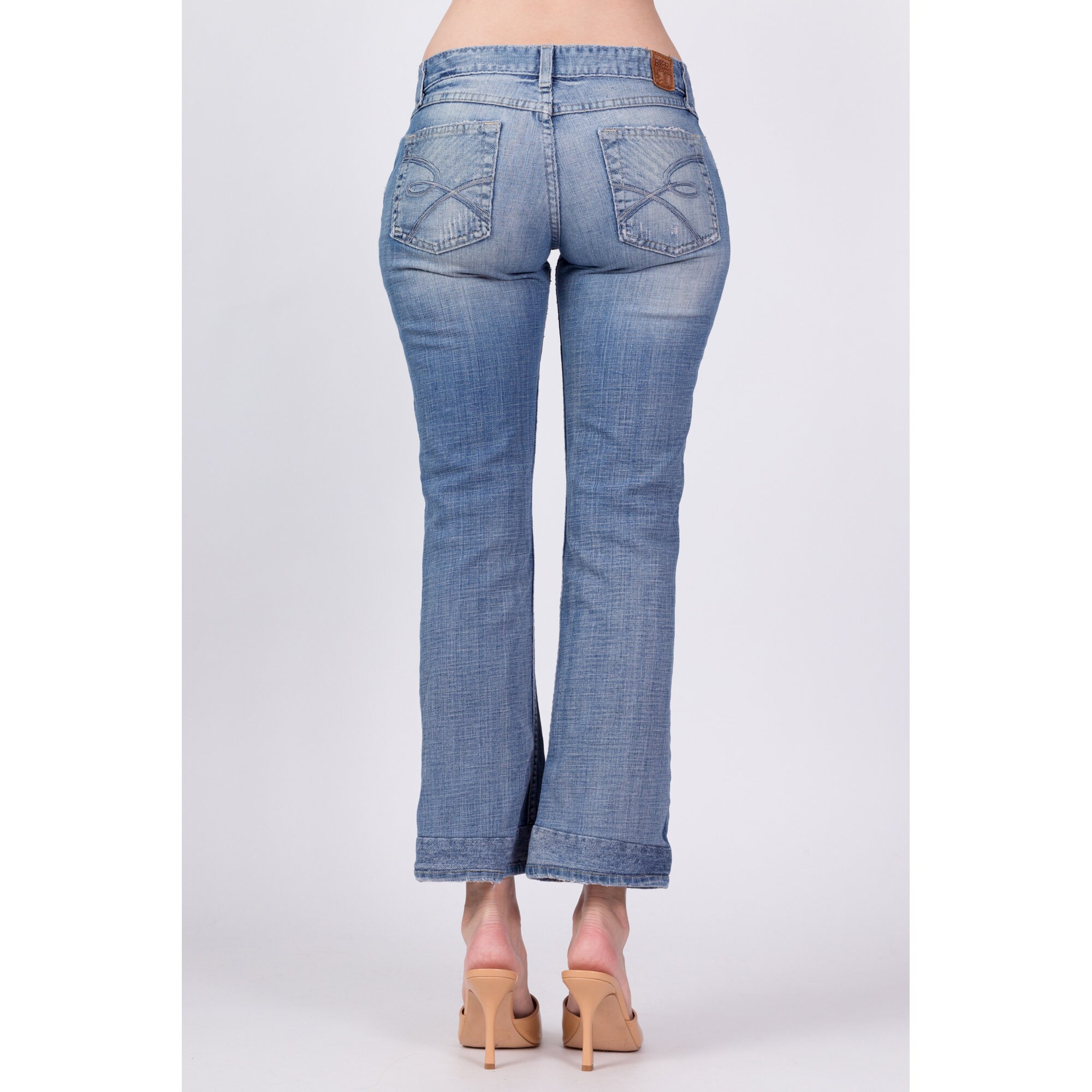 Medium Vintage Y2K Low Rise Jeans | Bootcut Faded Distressed