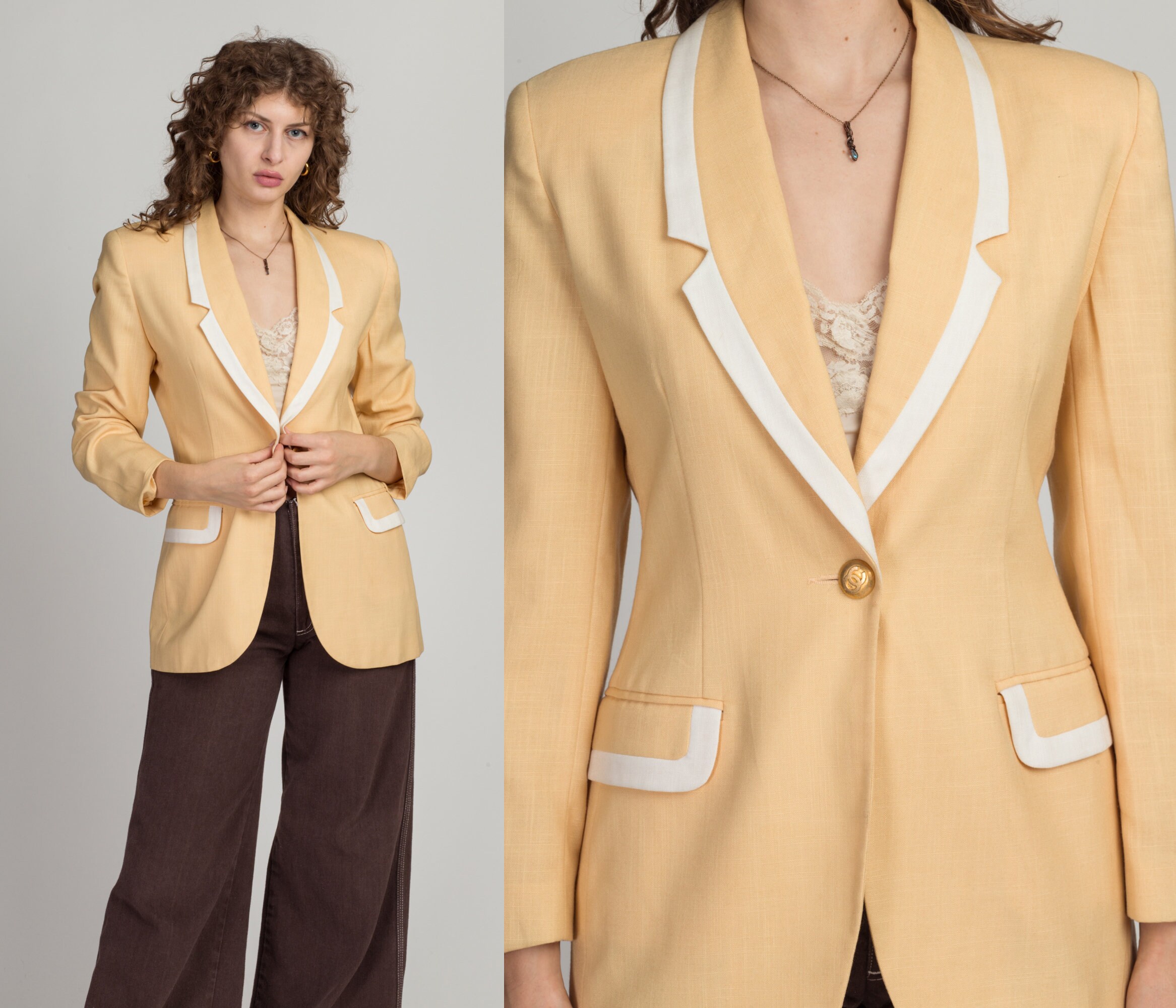 80s white blazer