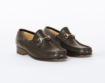 Vintage Gucci Horsebit Loafers in Brown Leather for Women  display picture 1