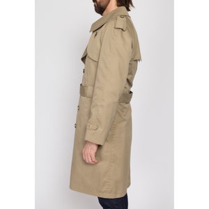 Medium 80s Misty Harbor Khaki Belted Trench Coat 42 Regular Vintage Double Breasted Long Jacket image 4