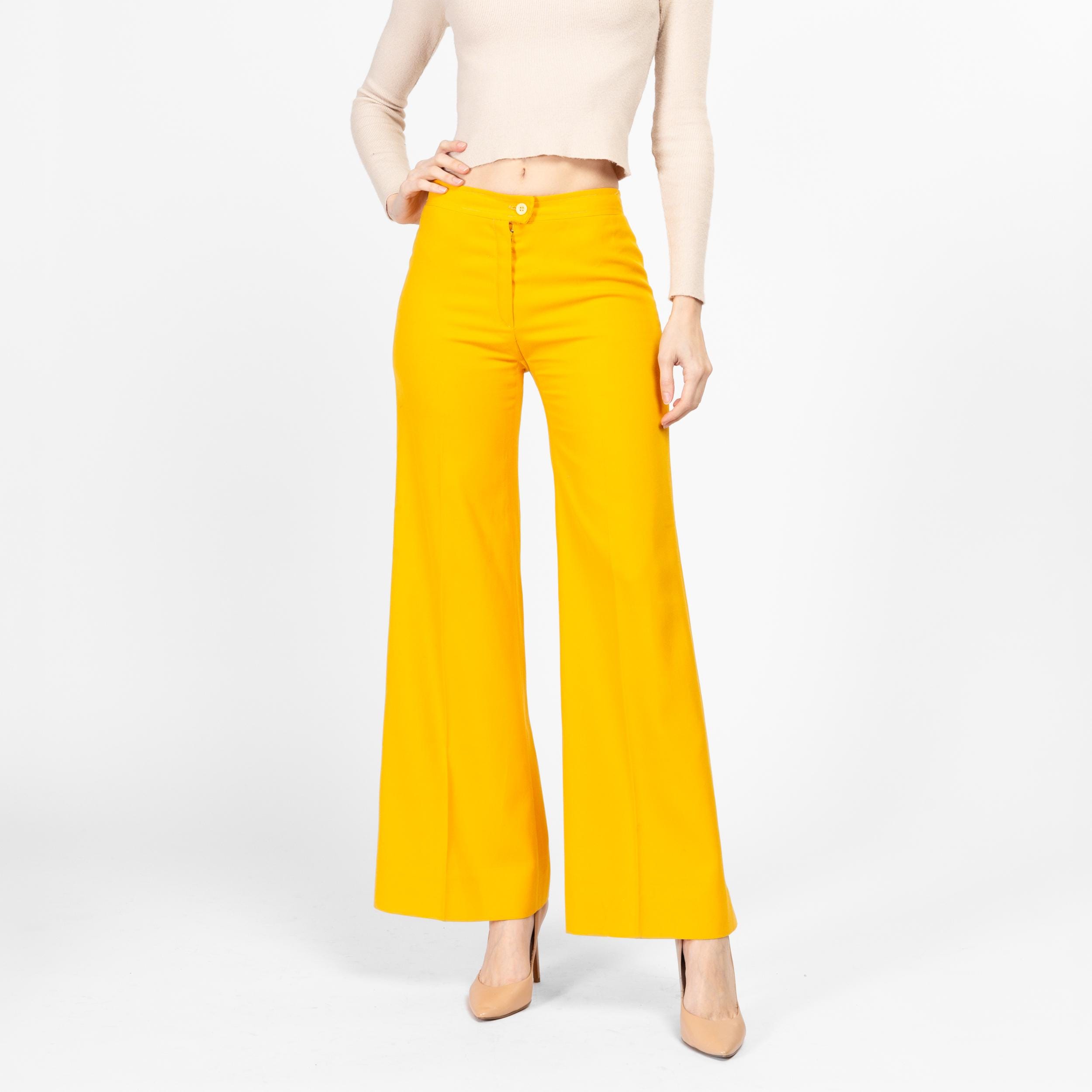 スーツ OLD Euro wide flare slacks Retro Mens Trousers: Low Rise Flared Suit Pants Elegant