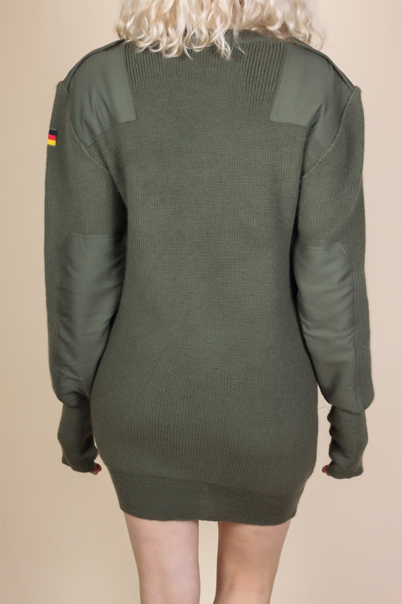 80 s allemand kaki kaki allemand armée pull - XL | Drapeau Vintage Patch vert militaire pull 518e88 80 s allemand kaki kaki allemand armée pull - XL | Drapeau Vintage Patch vert militaire pull 518e88