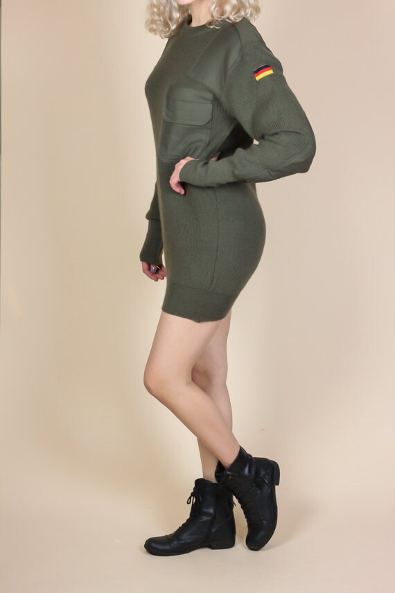 80 s allemand kaki kaki allemand armée pull - XL | Drapeau Vintage Patch vert militaire pull 518e88 80 s allemand kaki kaki allemand armée pull - XL | Drapeau Vintage Patch vert militaire pull 518e88