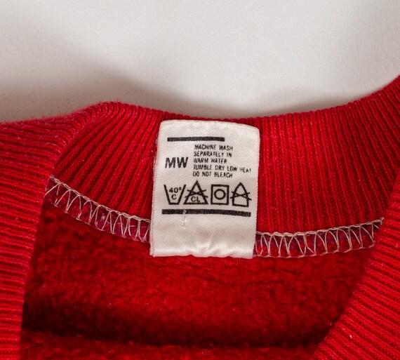 Small 80s The Sierras Red Sweatshirt Dress | Vint… - image 5