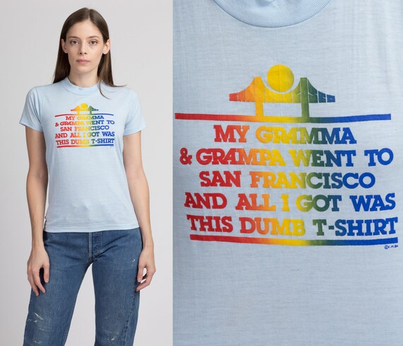 80s San Francisco Rainbow Tourist Tee Extra Small… - image 1