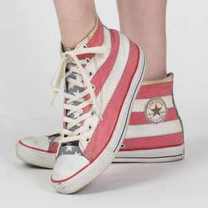 se tv blast enhed Vintage Converse All Star American Flag Sneakers Men's - Etsy