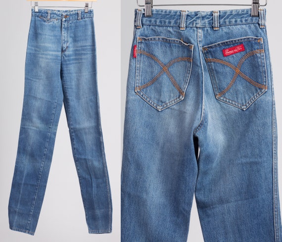 70s Chemin De Fer High Waist Jeans - XXS Long | Vi