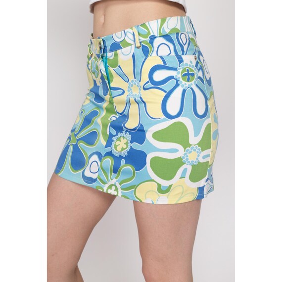 Vintage Y2K Bikini Bottom Floral Mini Skirt - XS … - image 6