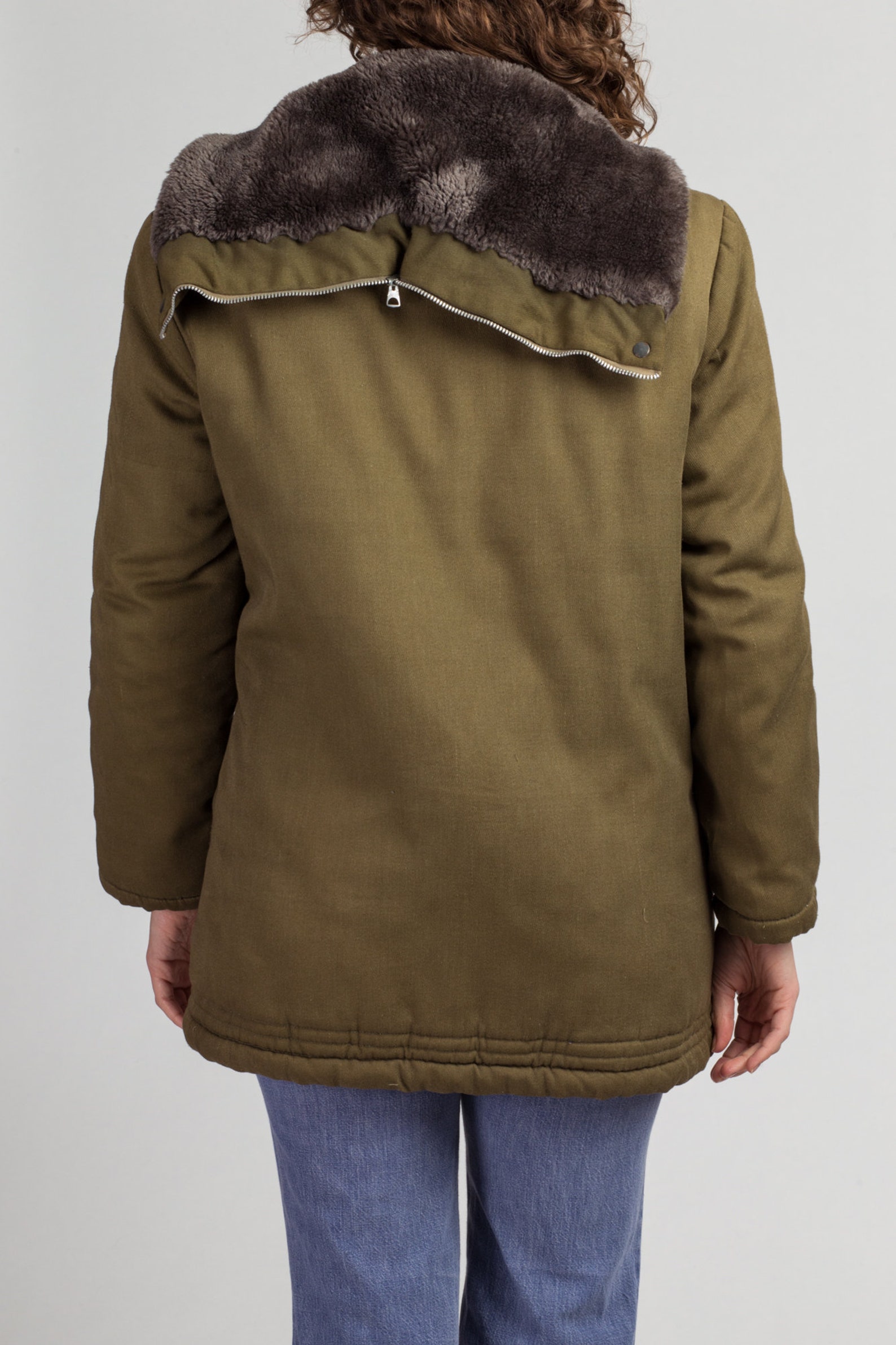 60s Split Zip Hood Parka Jacket Men's Medium Etsy